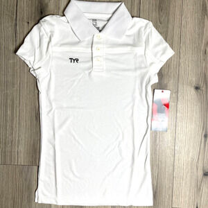 TYR Women's Alliance Tech Polo Shirt White Textured - TFPOC6A - Size XS - $40
